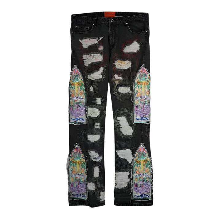 Who Decides War Crimson Fusion Jeans Black Multicolor