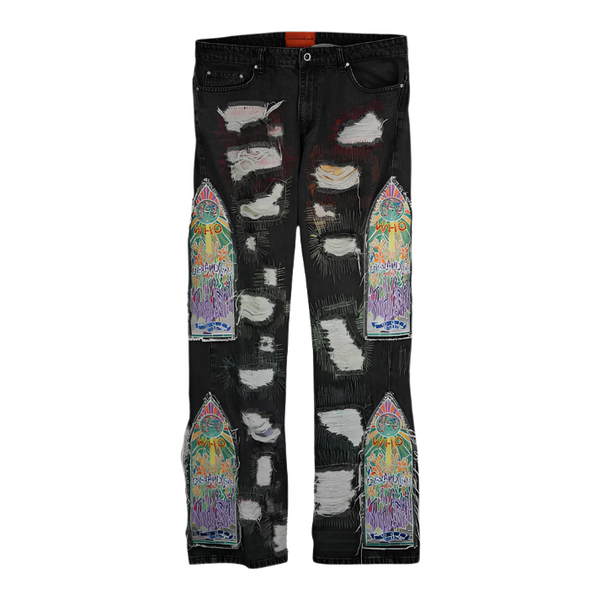 Who Decides War Crimson Fusion Jeans Black Multicolor