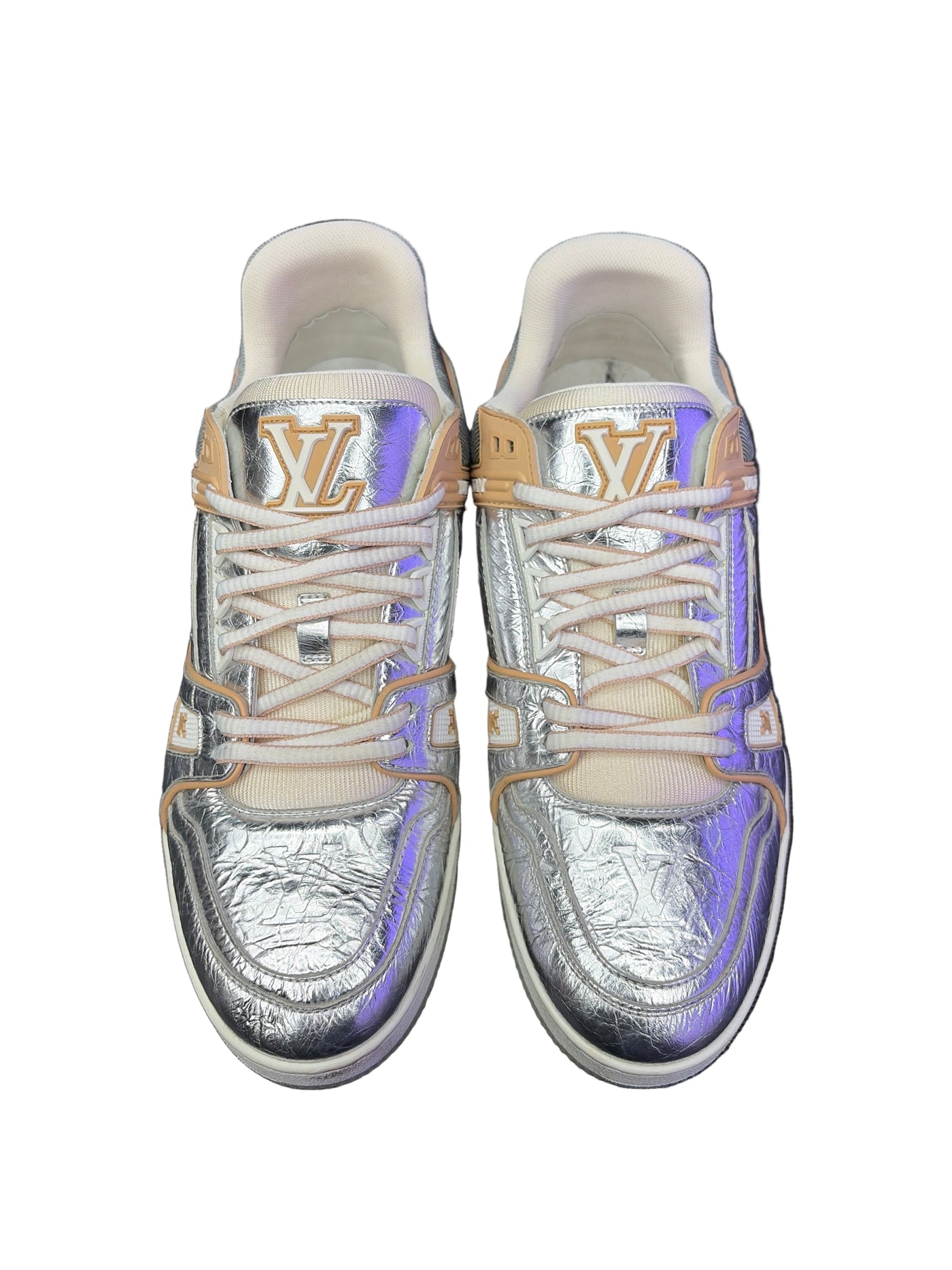 LV Trainers Metallic Beige