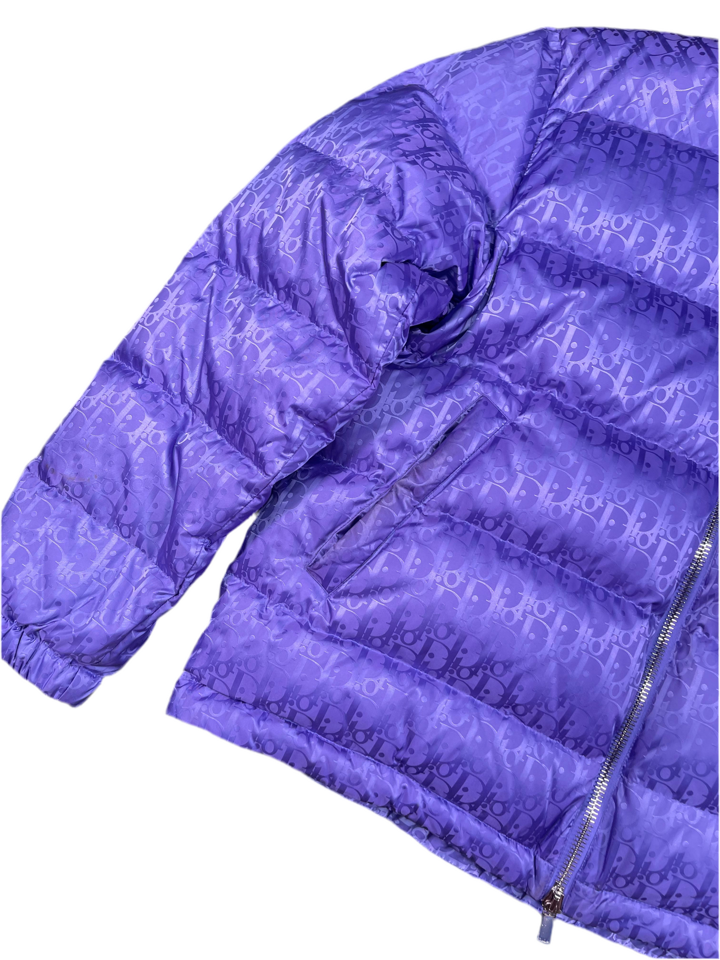 Dior Oblique Jacquard Puffer Jacket Purple