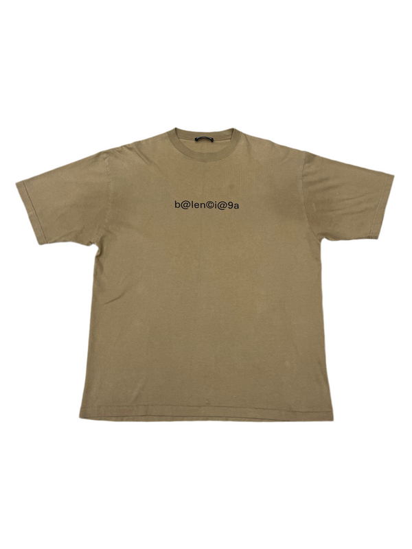 Balenciaga Chest Logo T-Shirt Brown