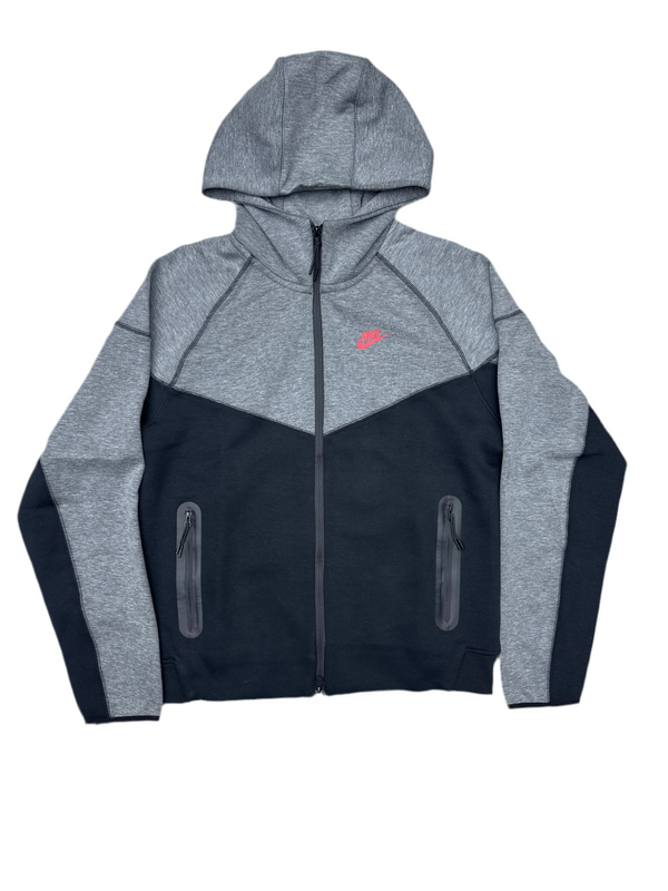 Nike Tech Fleece Grey Black Red Hoodie