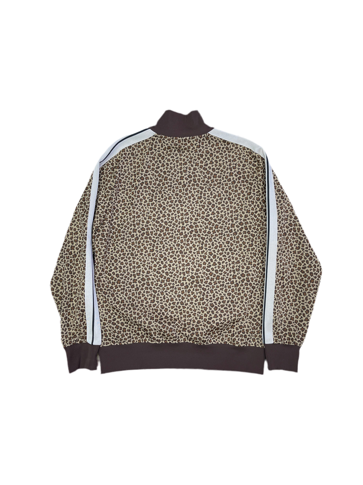 Palm Angels Leopard Jacquard Track Jacket Beige Off-White
