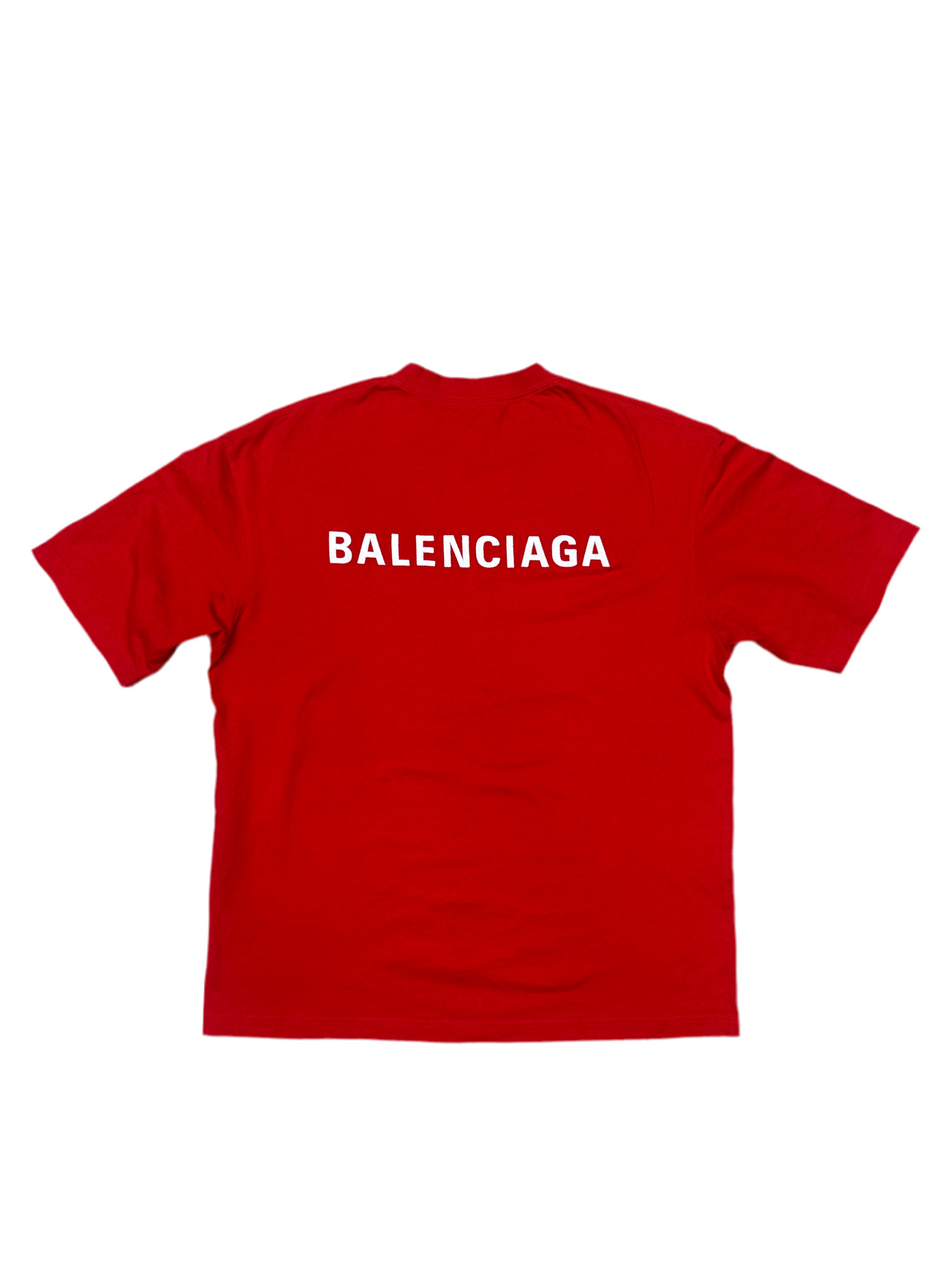 Balenciaga Oversized Red Logo Shirt