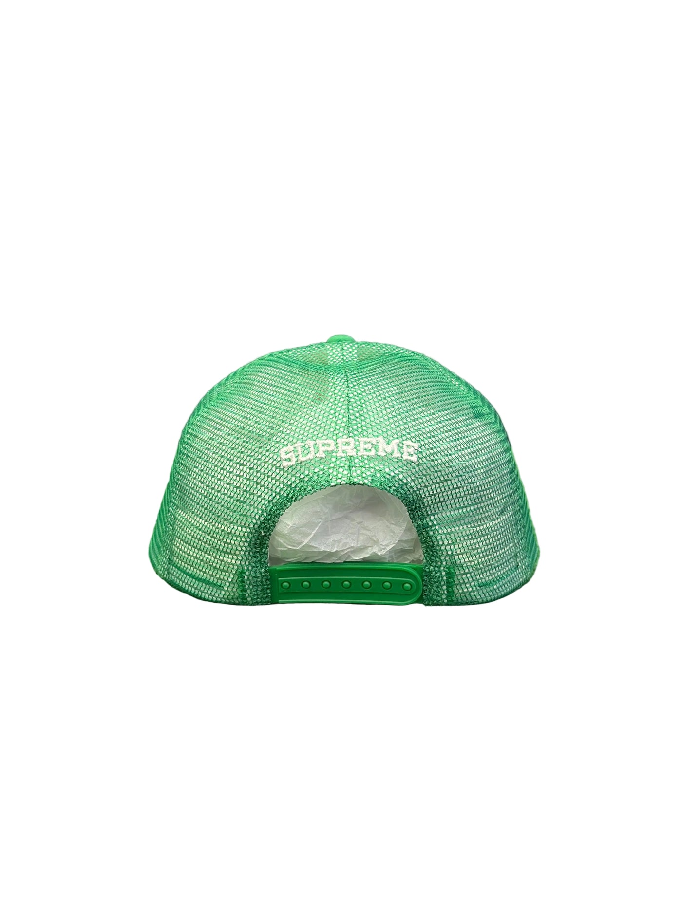 SS23 Supreme Name Plate Mesh Back 5-Panel Hat Green