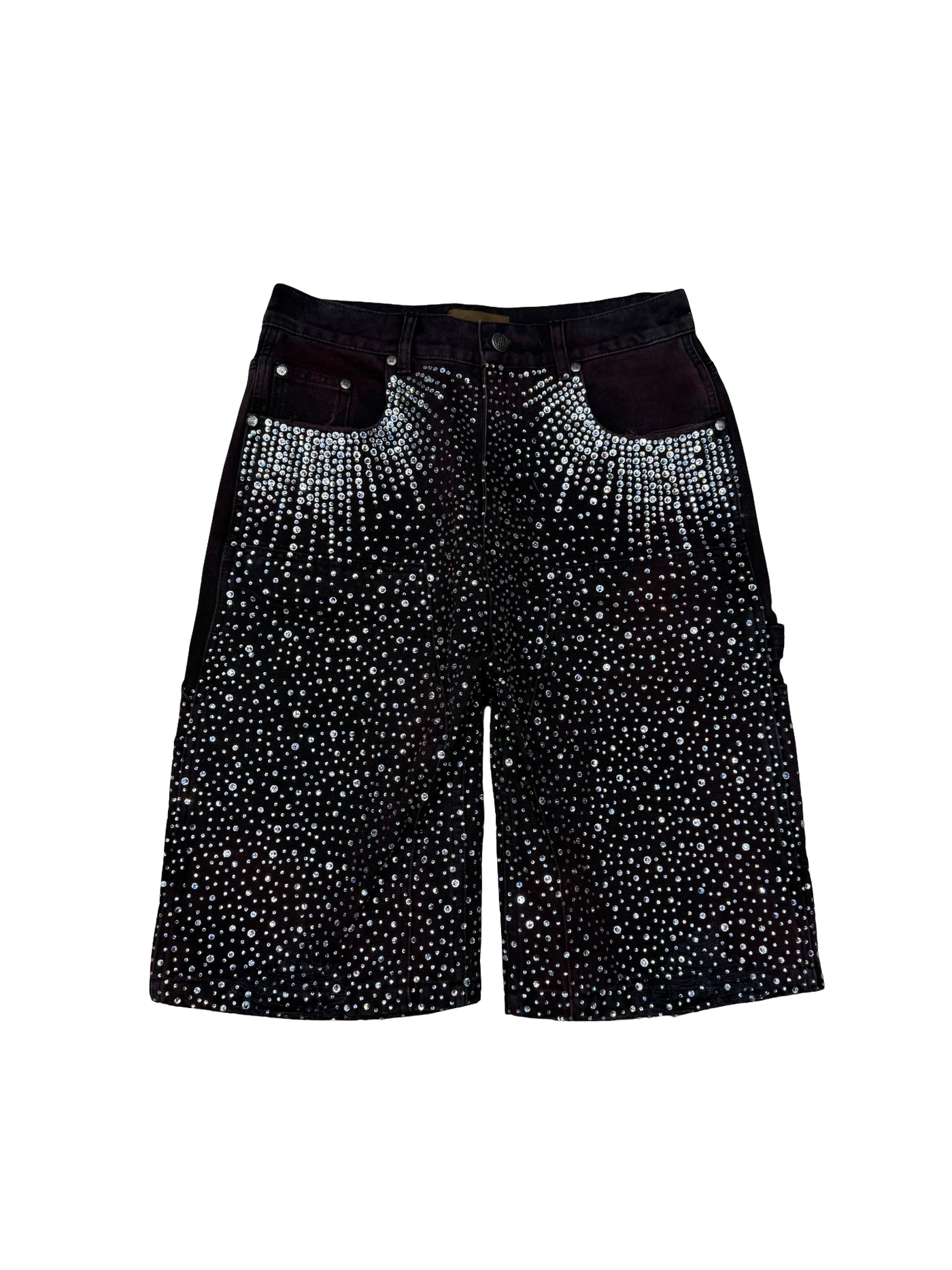 Birth Of Royal Child Redial 20K Diamond Jorts Washed Black Burgundy