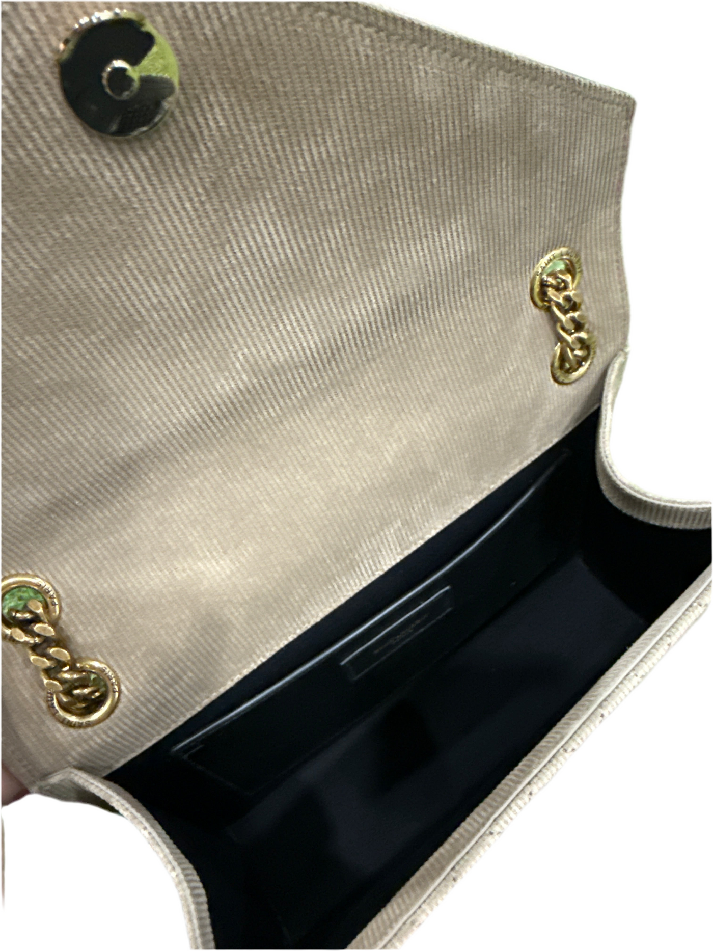 Saint Laurent Envelope Corduroy Suede Bag