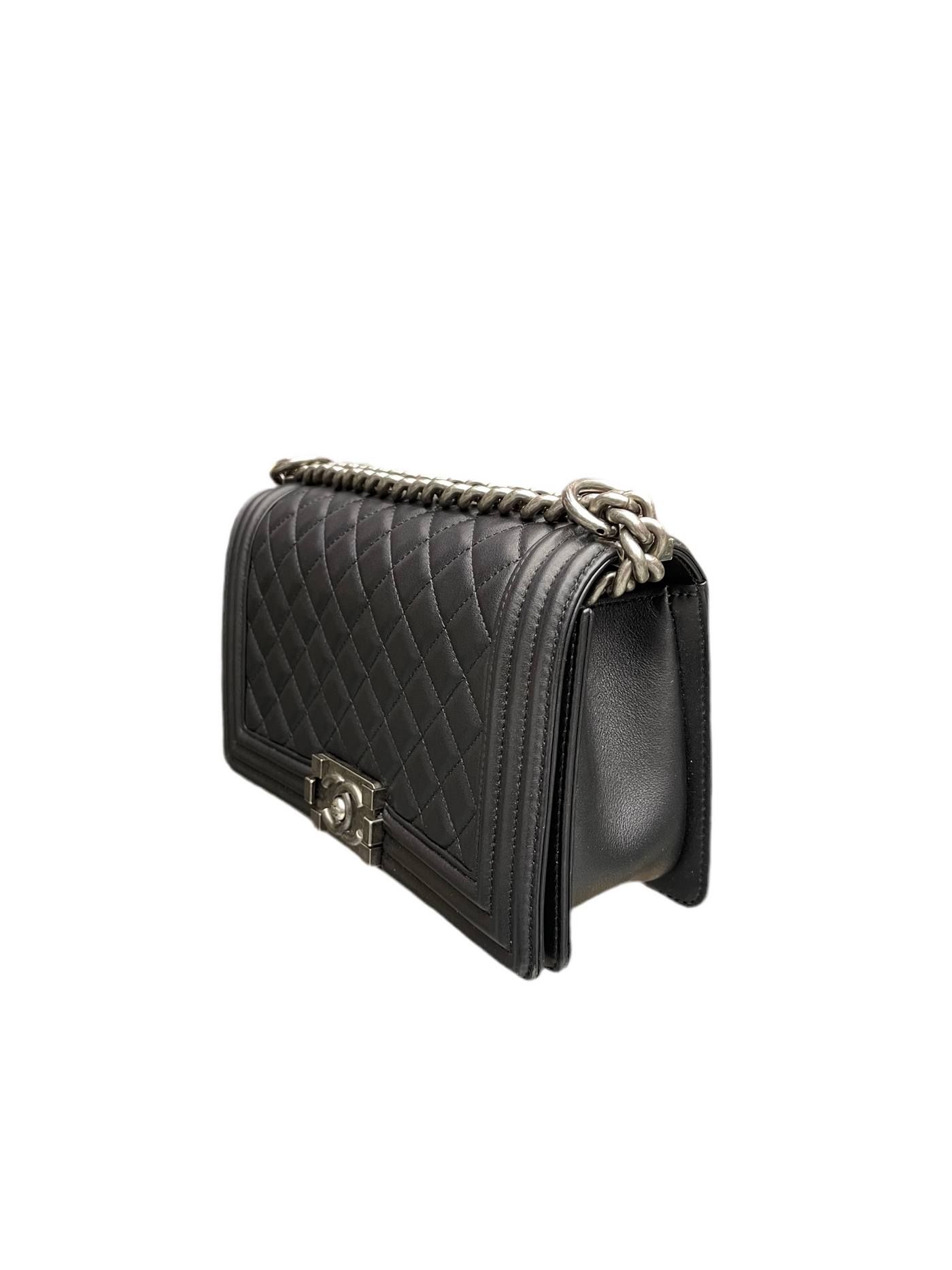 Chanel Medium Quilted Leather Boy Bag Black