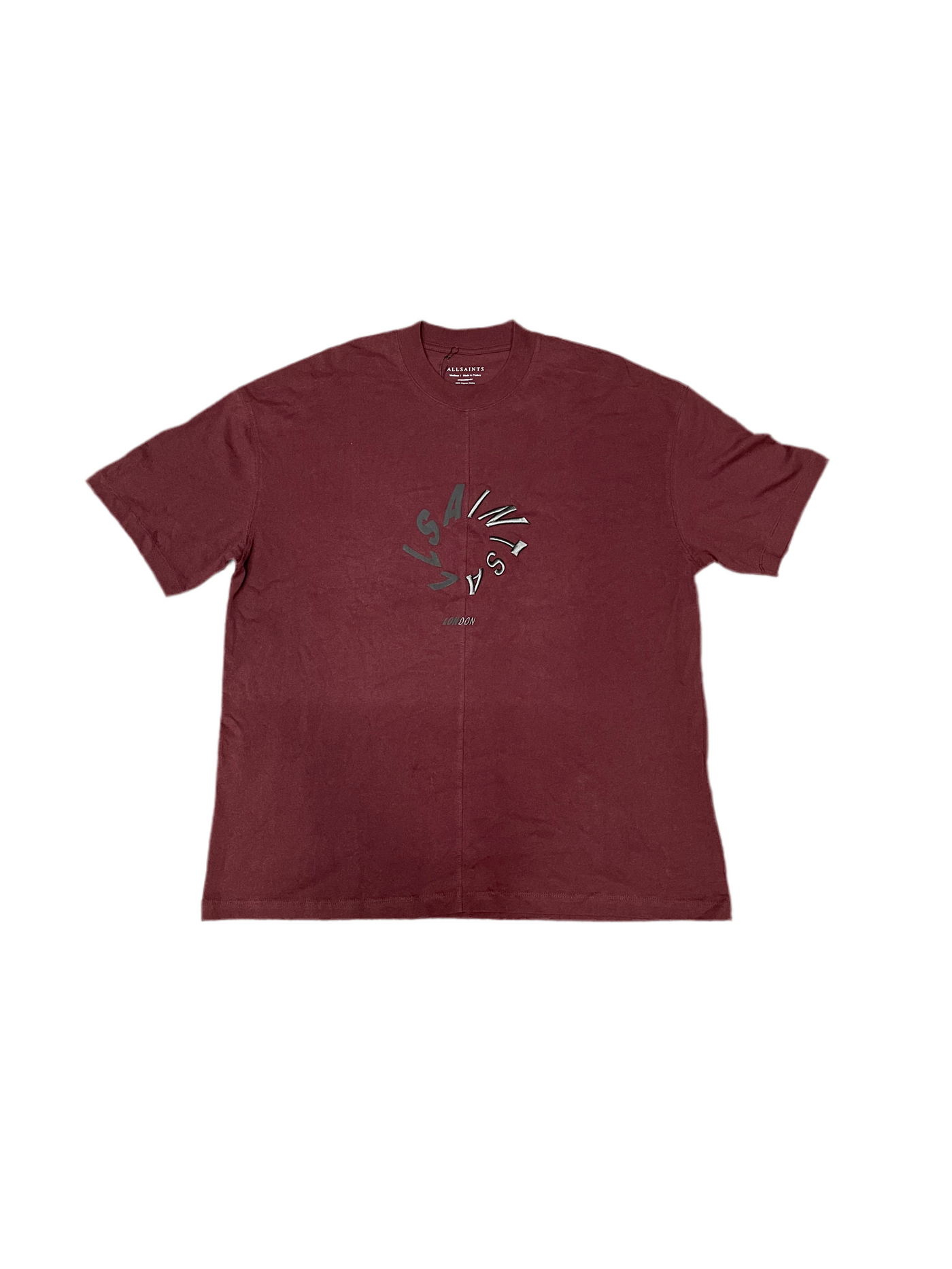 All Saints London T-Shirt Burgundy