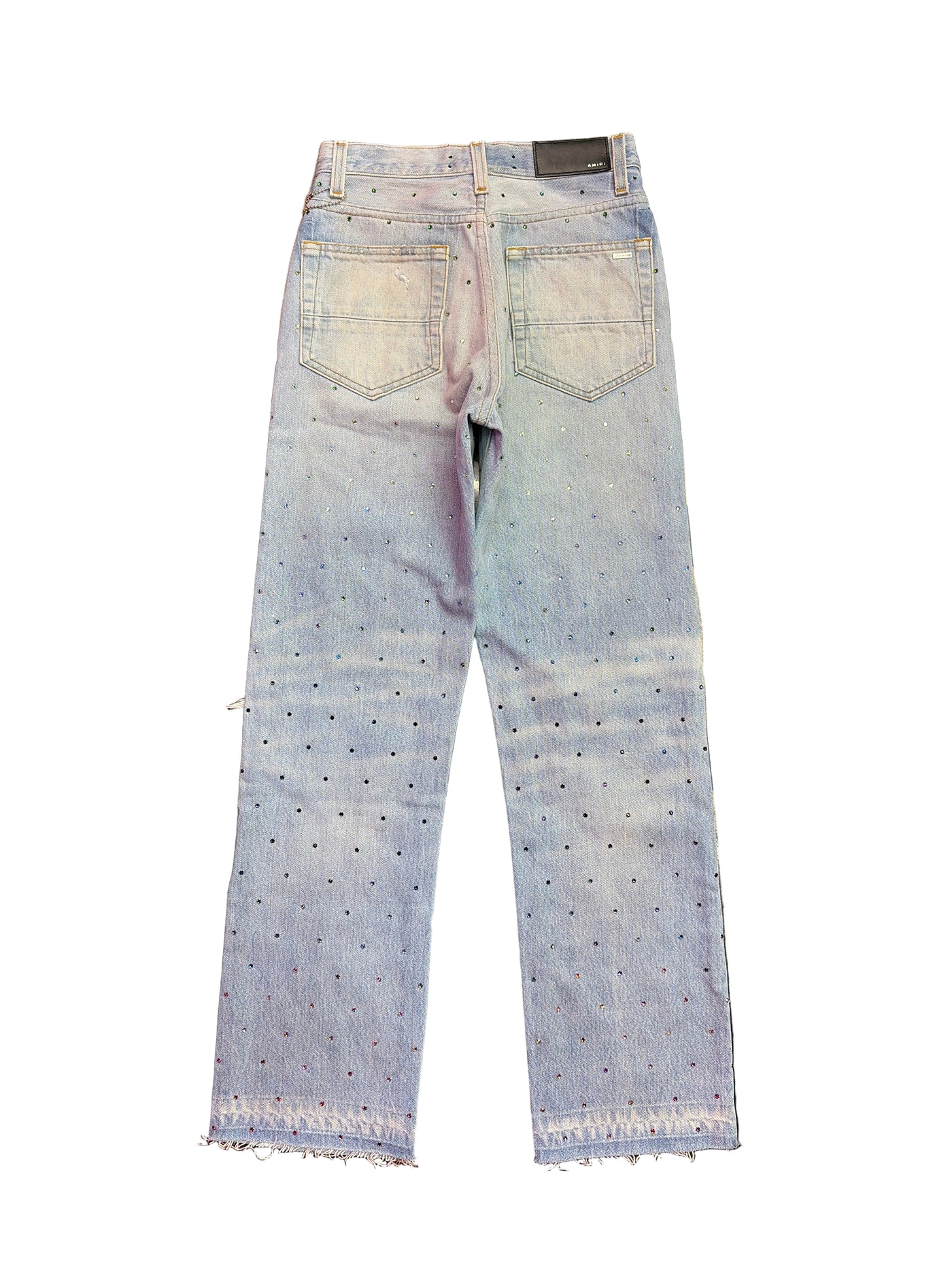 Amiri Gradient Crystal Recon Denim Jean Multi Indigo