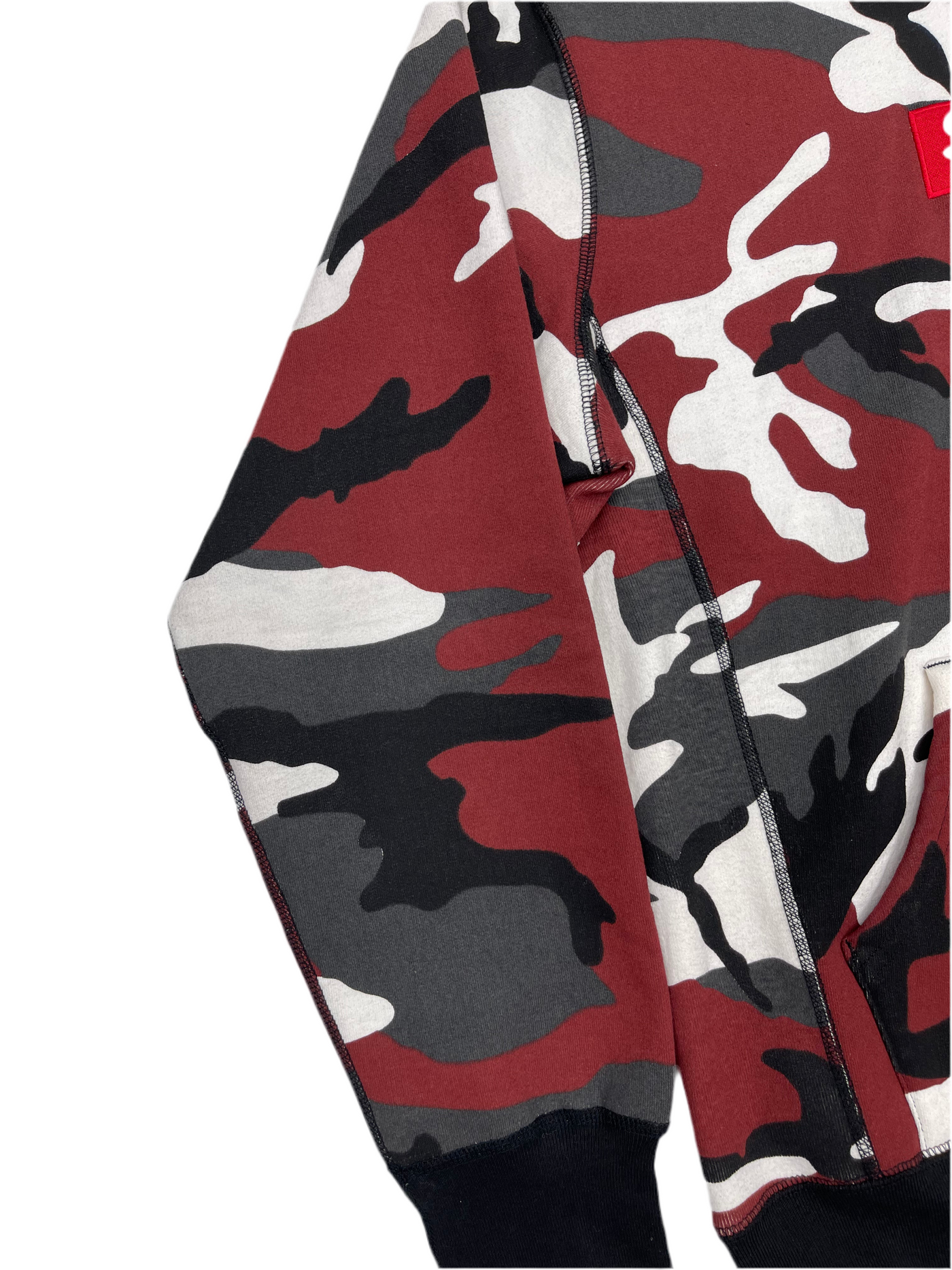 FW13 Supreme Box Logo Pullover Hoodie Red Camo