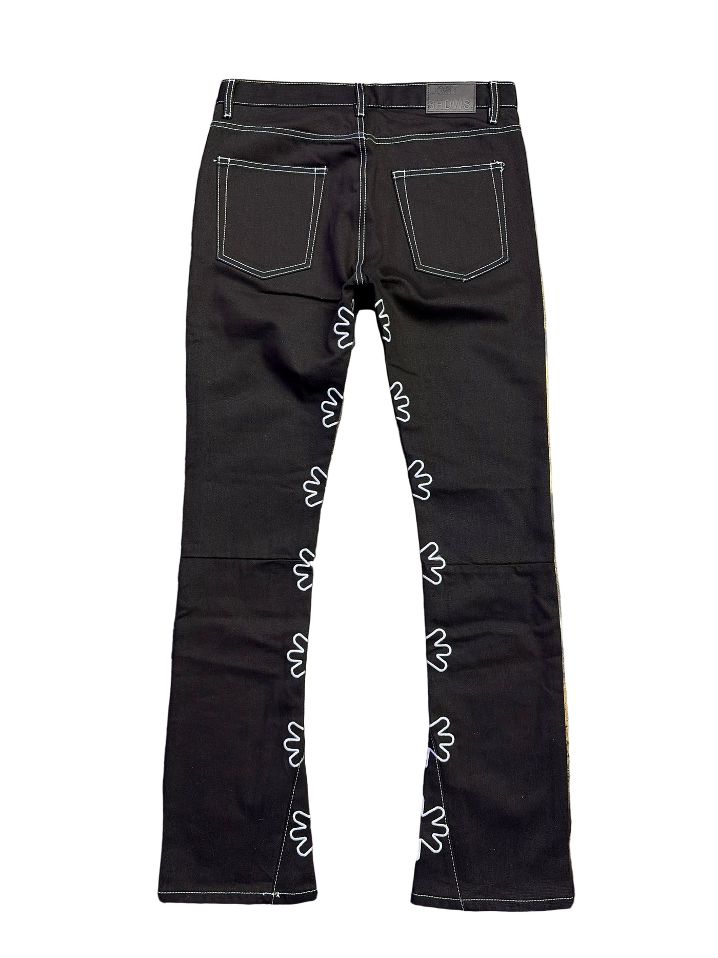 Lost SHDWS Outline Sun Logo Denim Pants Black Light Blue