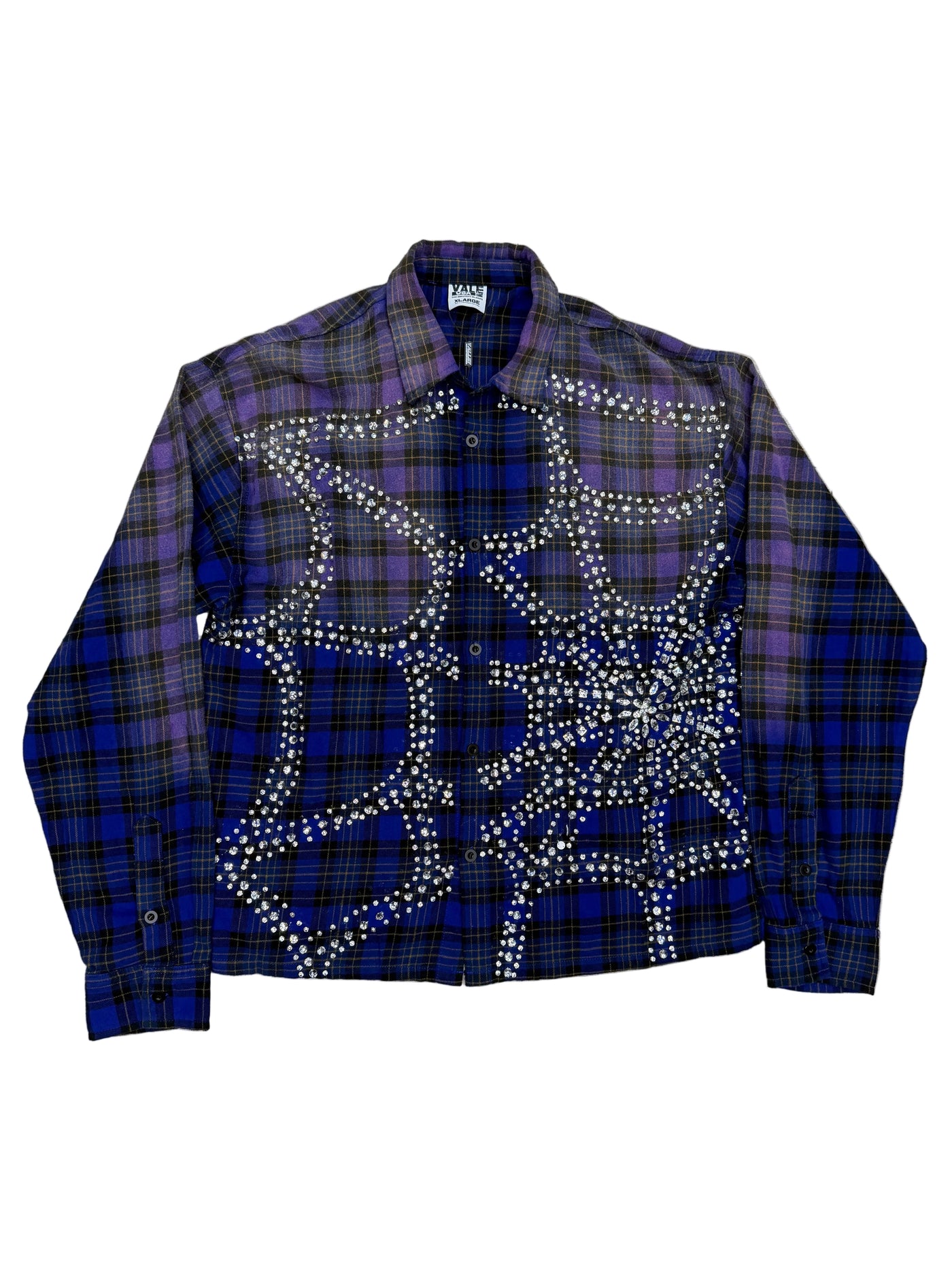 Vale Forever Blue Inferno Flannel Embellished Shirt
