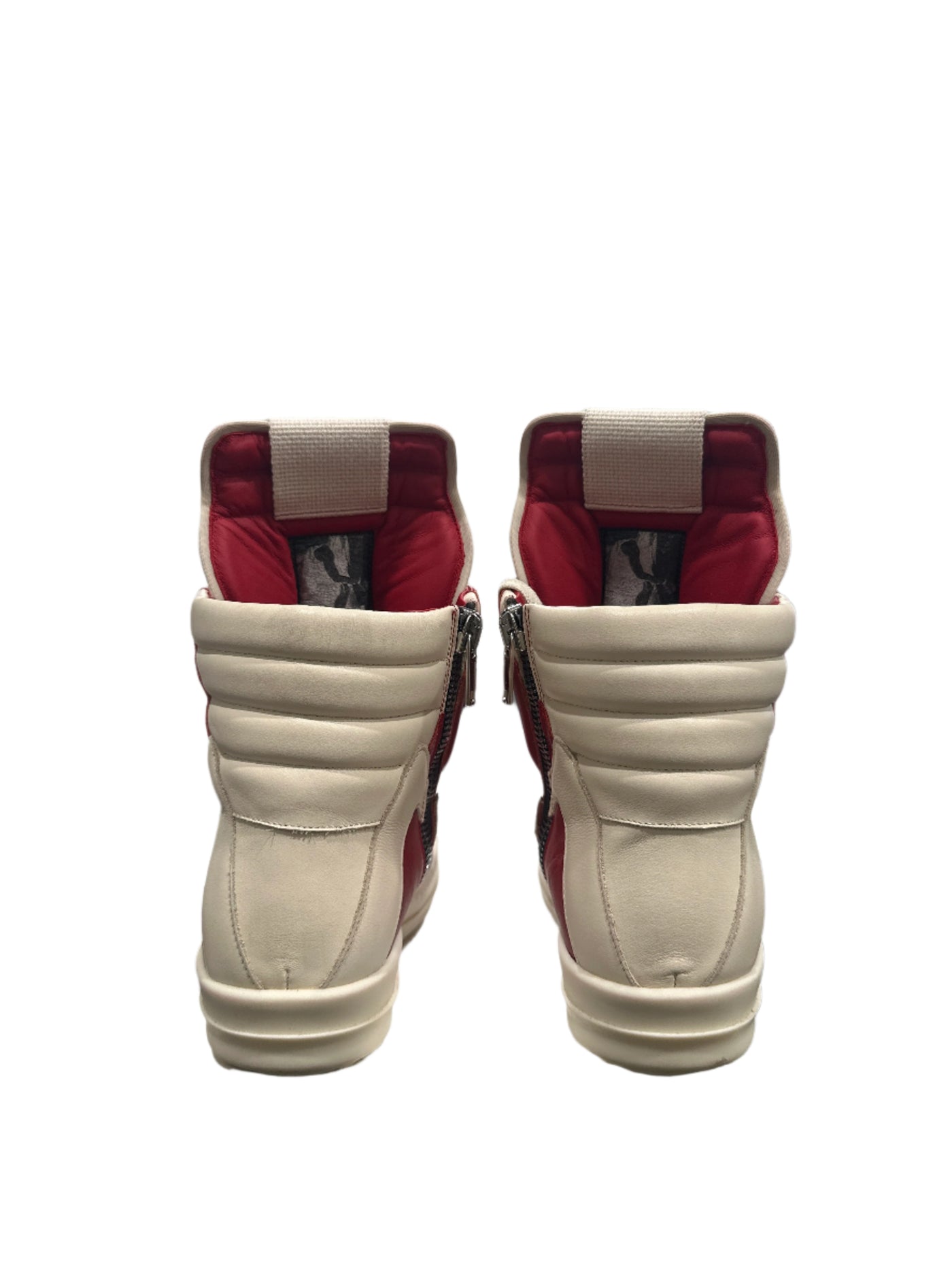 Rick Owens Geobasket High Red White