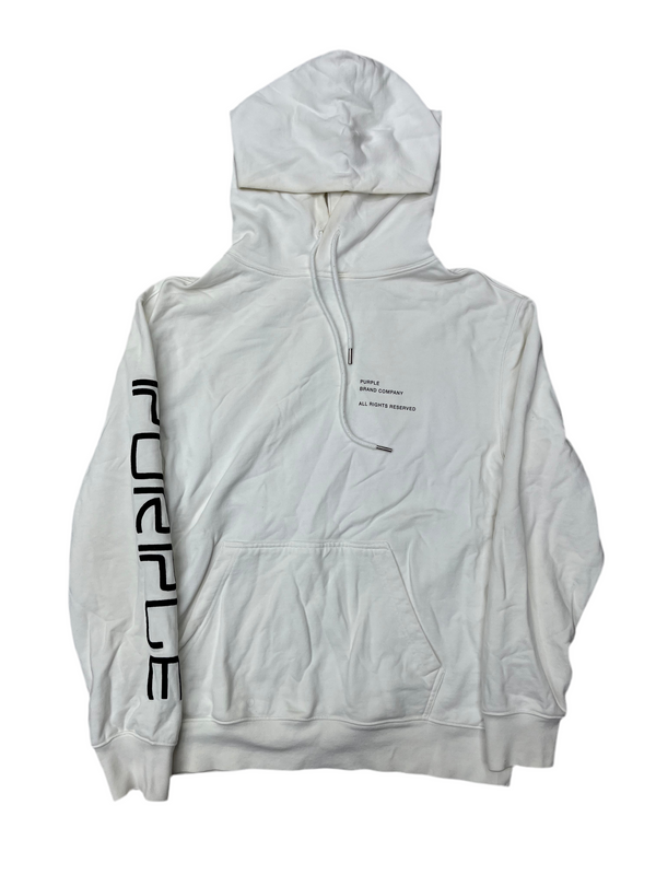 Purple Brand Pullover Hoodie White