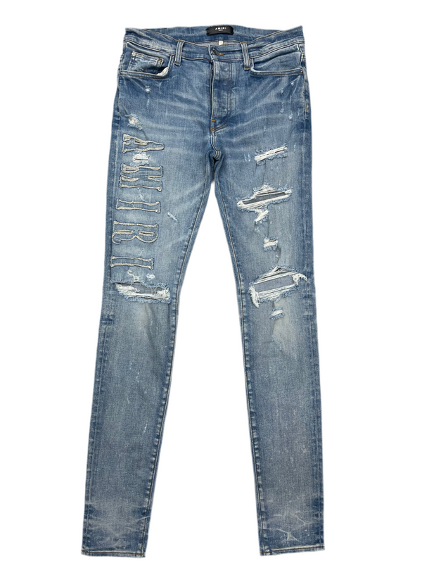 AMIRI Distressed Jeans Light Indigo