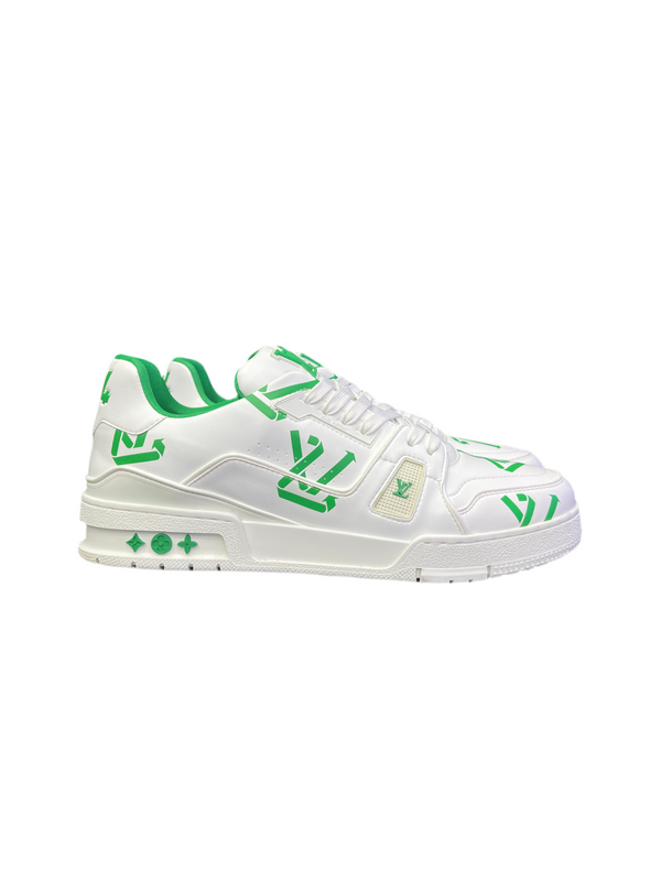 LV Trainer White Green Recycled