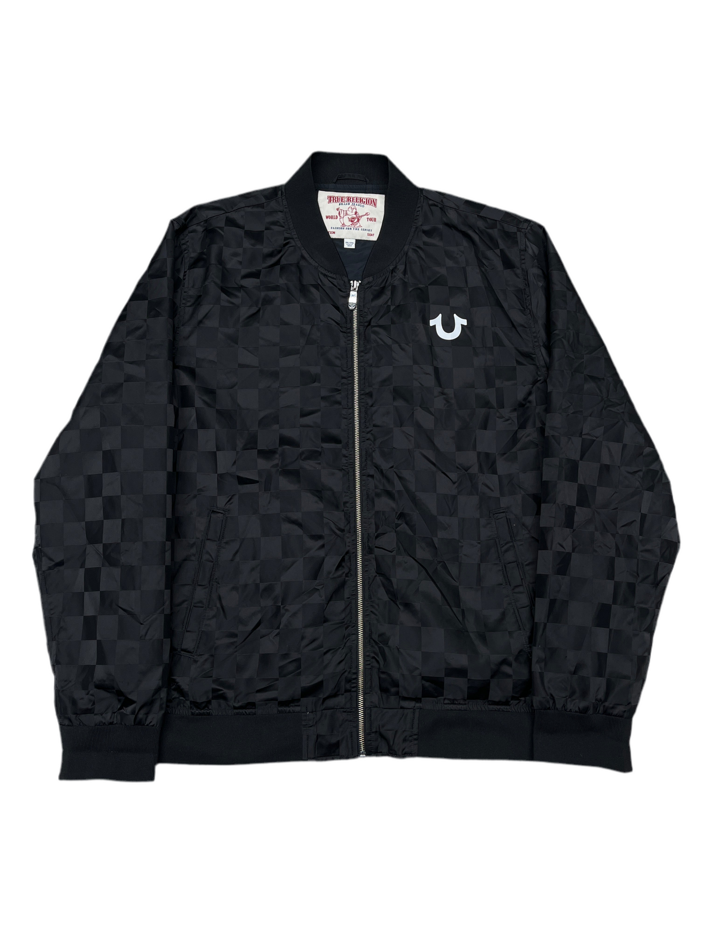 True Religion Bomber Jacket Checkered Black