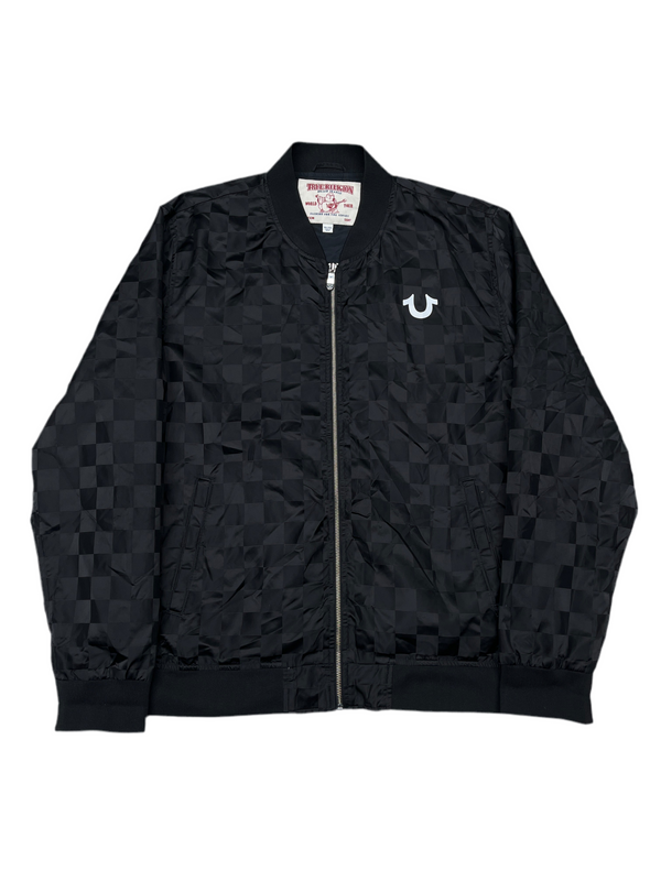 True Religion Bomber Jacket Checkered Black