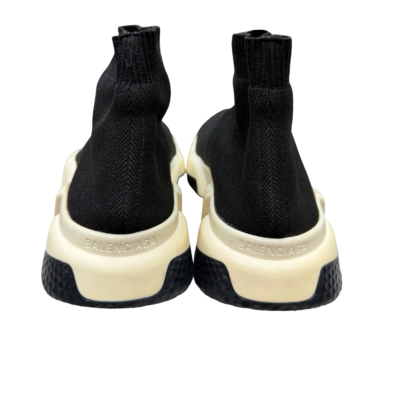 Balenciaga Speed Trainer Knit Sock Black White