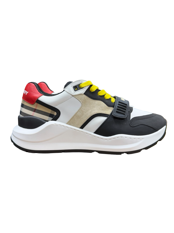 Burberry House Check Pattern Leasther Sneakers