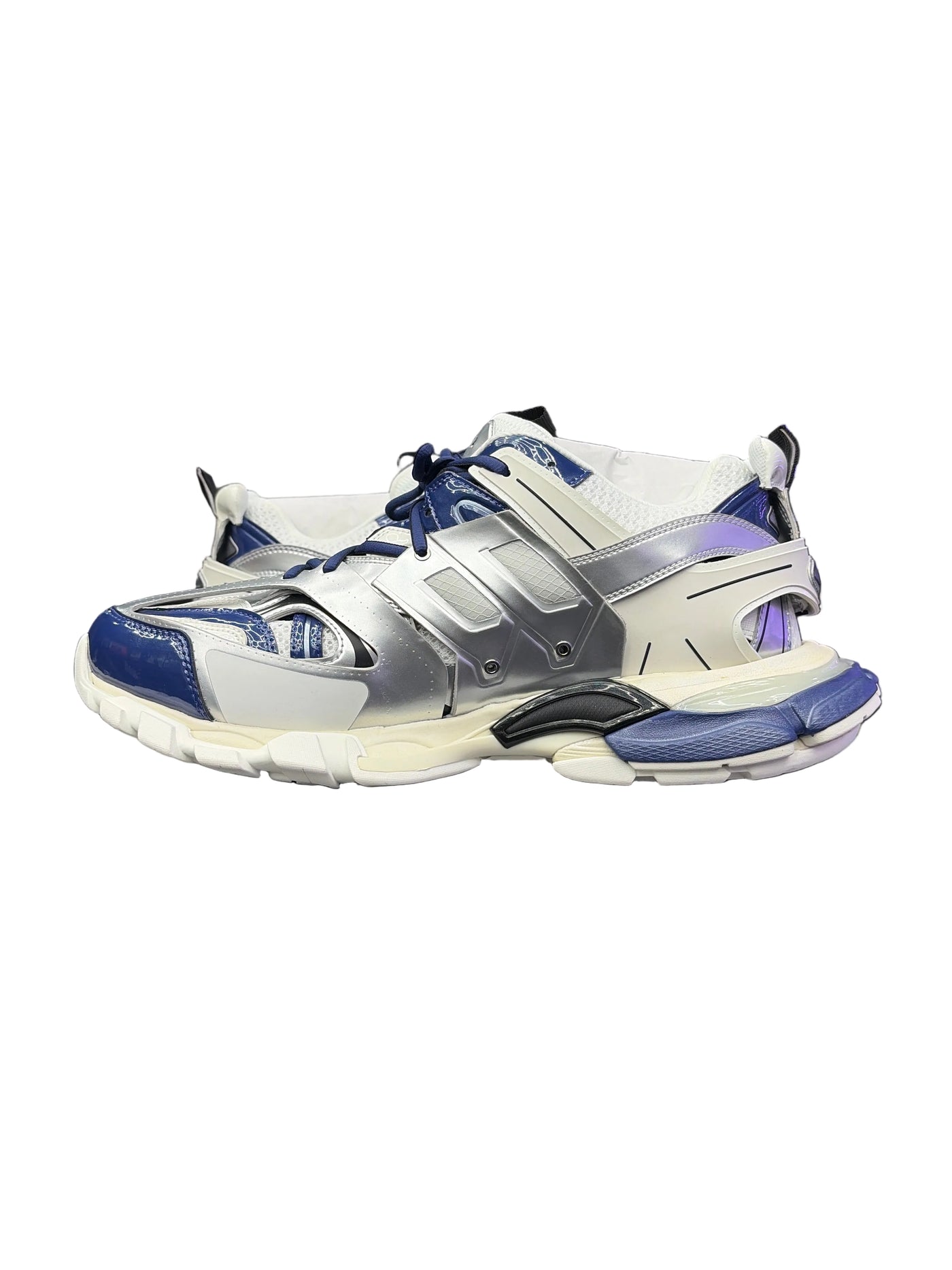 Balenciaga Track LED Runner Metal Silver Dark Blue