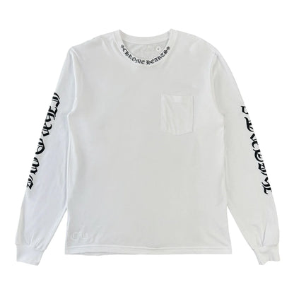 Chrome Hearts Neck Logo L/S Tee White Black