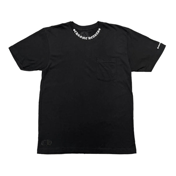 Chrome Hearts Neck logo Tee Black White