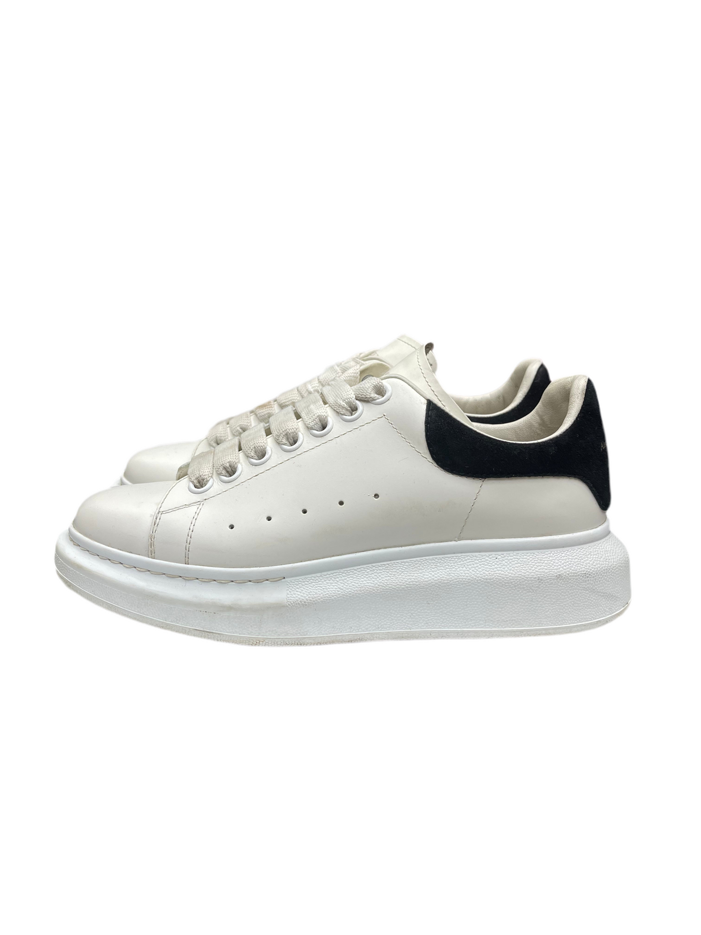 Alexander McQueen Oversized Suede Back White Black