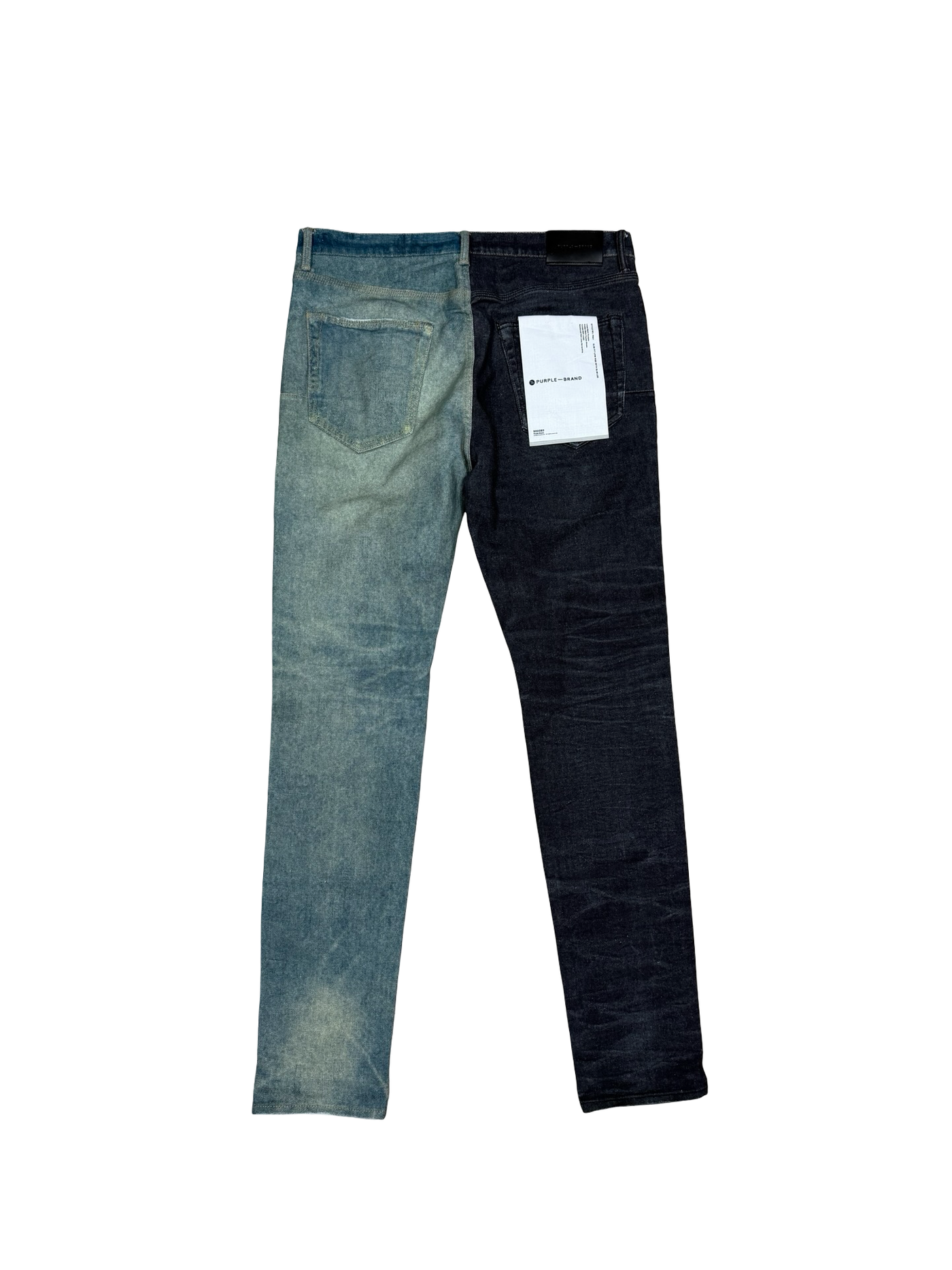 Purple Brand Two Tone Split Straight Legged Jeans