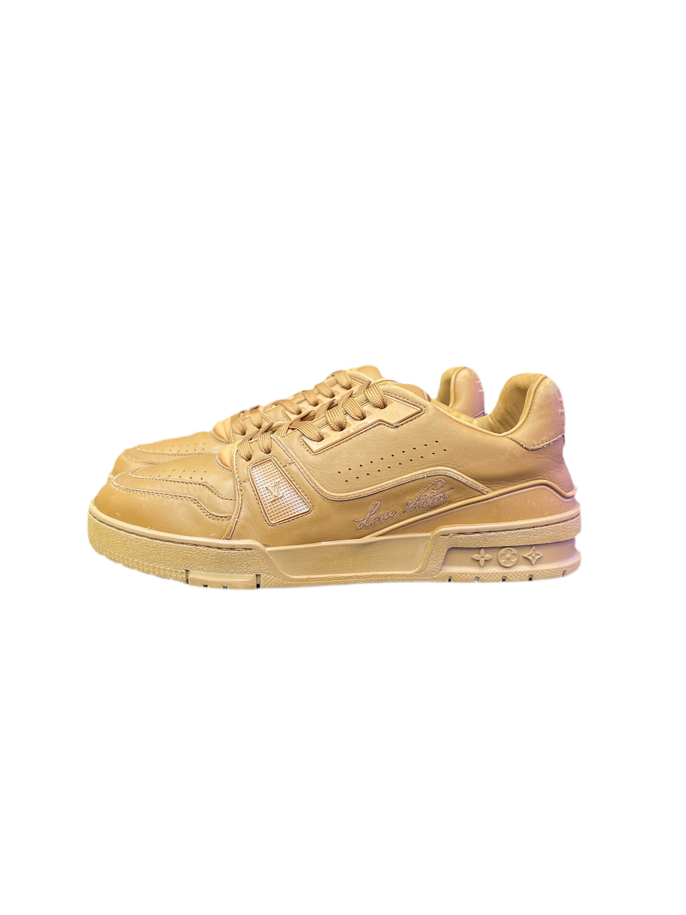 LV Trainer Distressed Cognac Brown