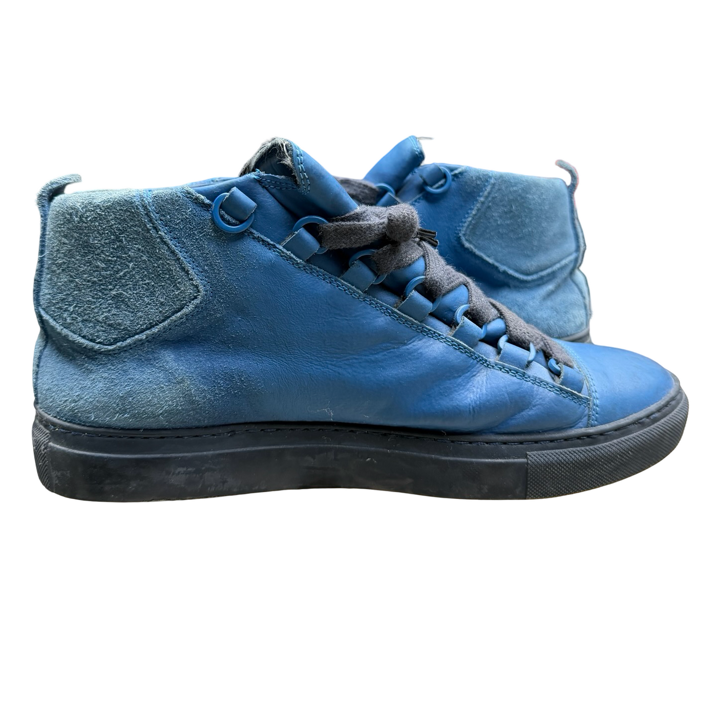 Balenciaga Arena High-Top Trainers Blue Leather