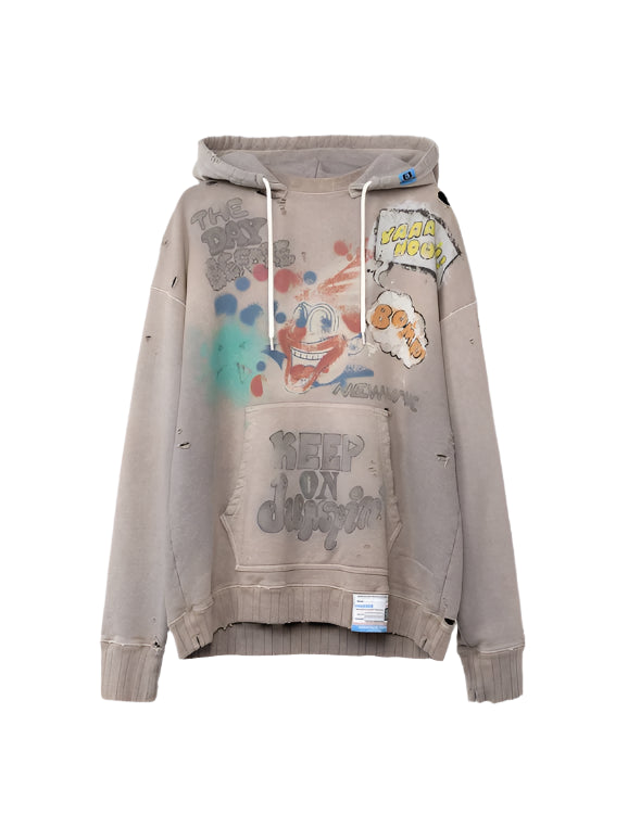 Maison Mihara Yasuhiro Vintage Like Hoodie Beige