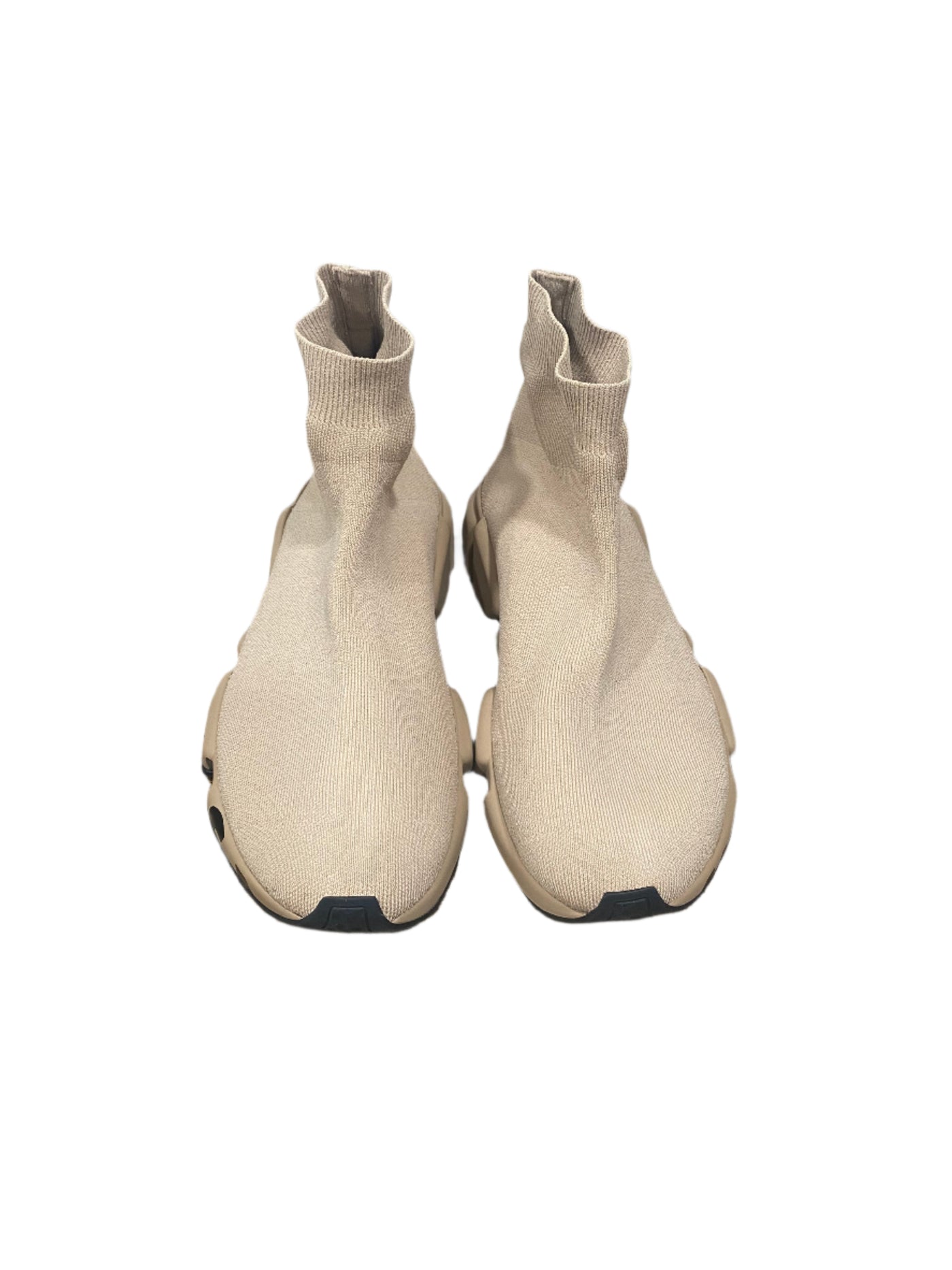 Balenciaga Speed Knit Graffiti Sneakers Beige Black