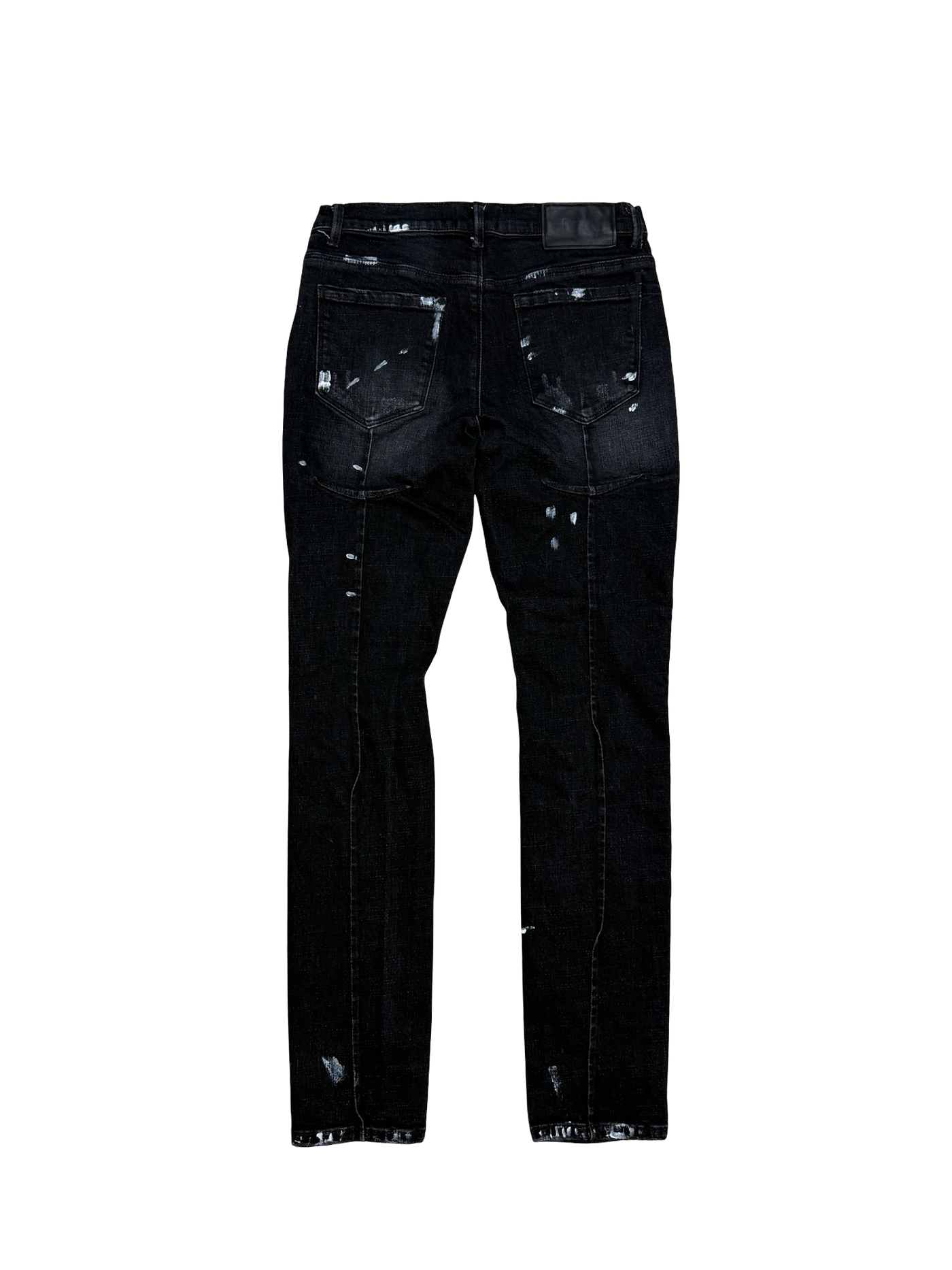 RTA Clayton Charcoal Distressed Paint Jeans