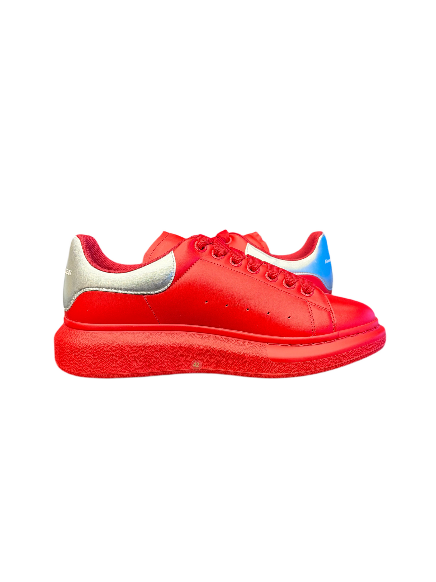 Alexander McQueen Oversized Sneaker Walsh Red Silver