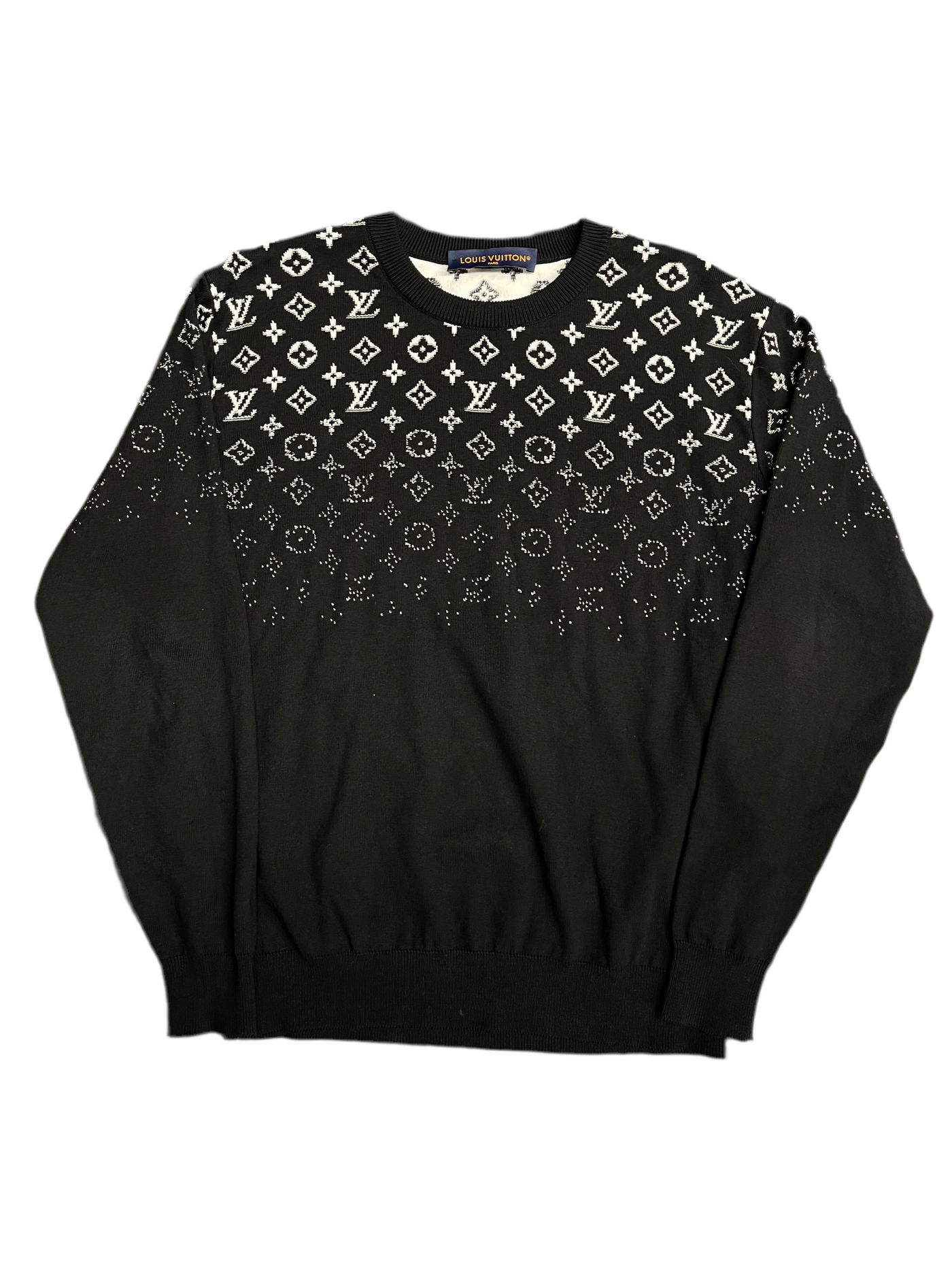 LV Icons Gradient Cotton Crewneck Black
