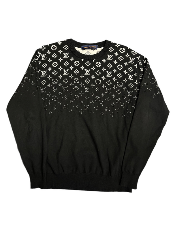 LV Icons Gradient Cotton Crewneck Black