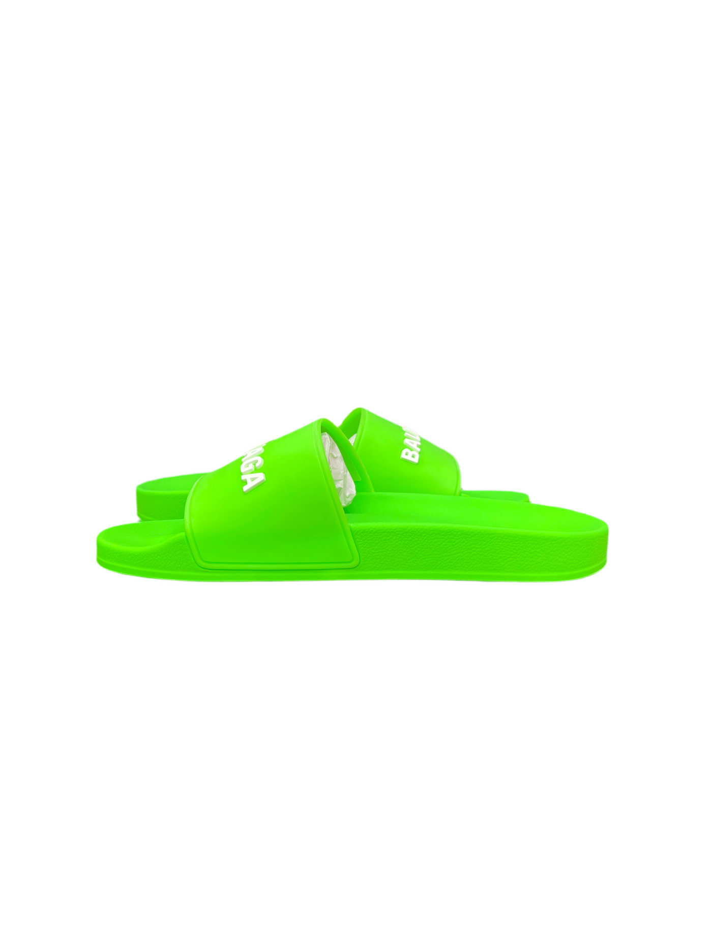 Balenciaga Pool Slides Fluo Green White
