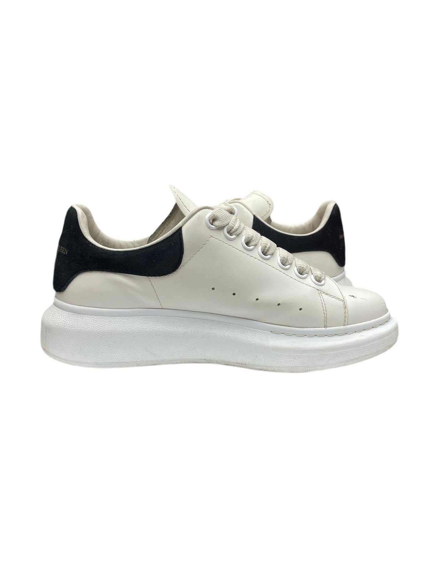 Alexander McQueen Oversized Suede Back White Black