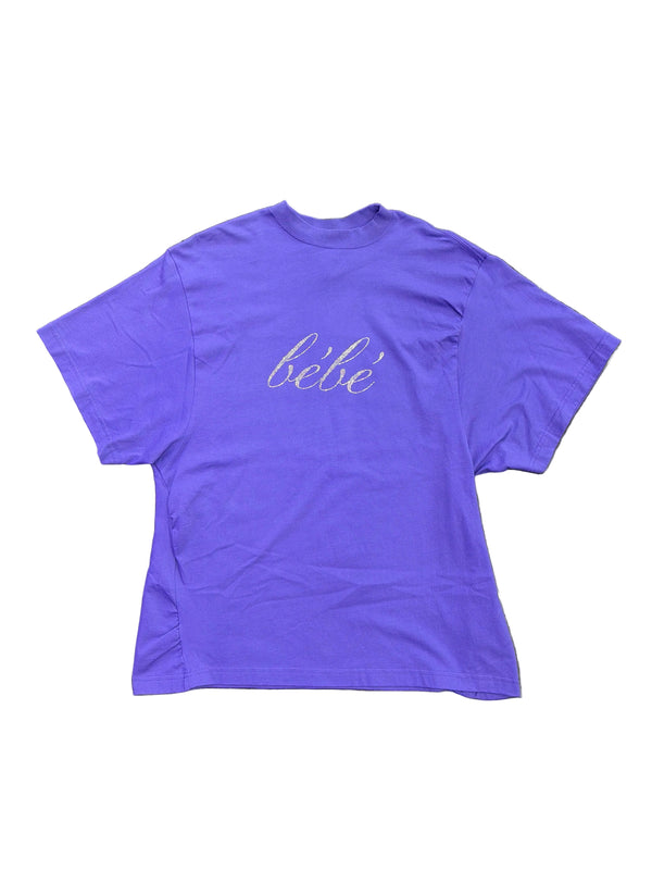 WMNS Balenciaga Bebe Worn-Out Tee Purple