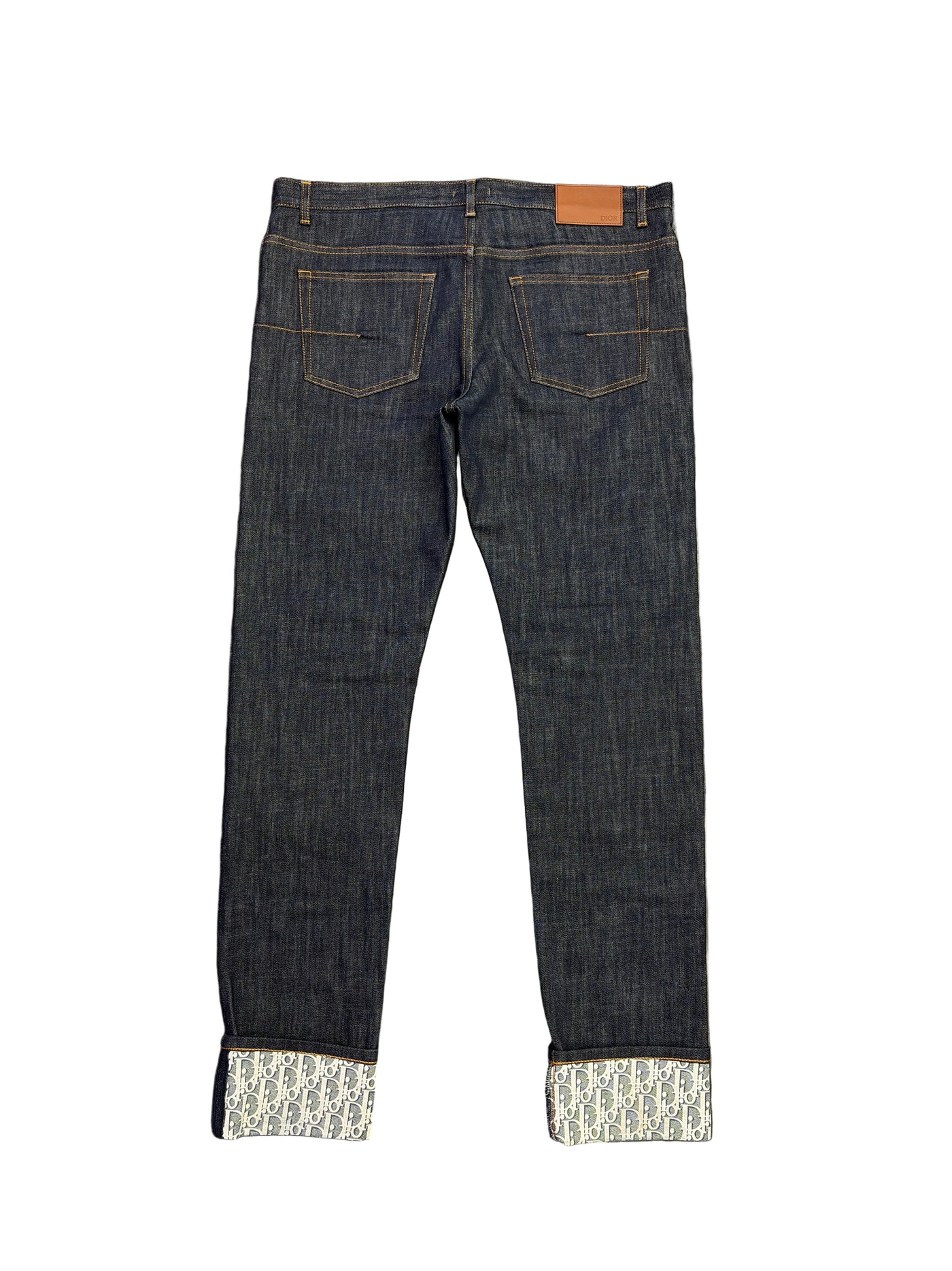 Dior Slim-Fit Oblique Raw Denim Jeans Blue