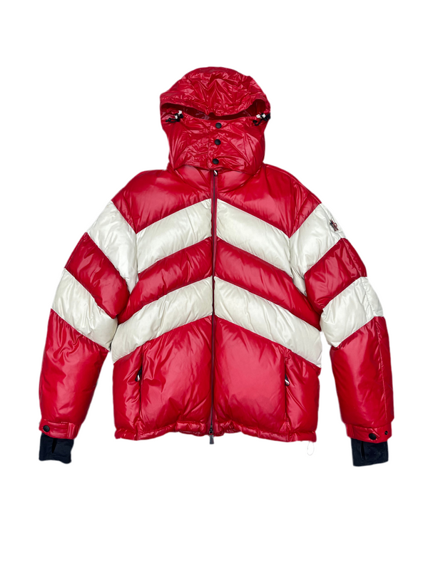 Moncler Grenoble Golzern Puffer Down Jacket Red Off-White