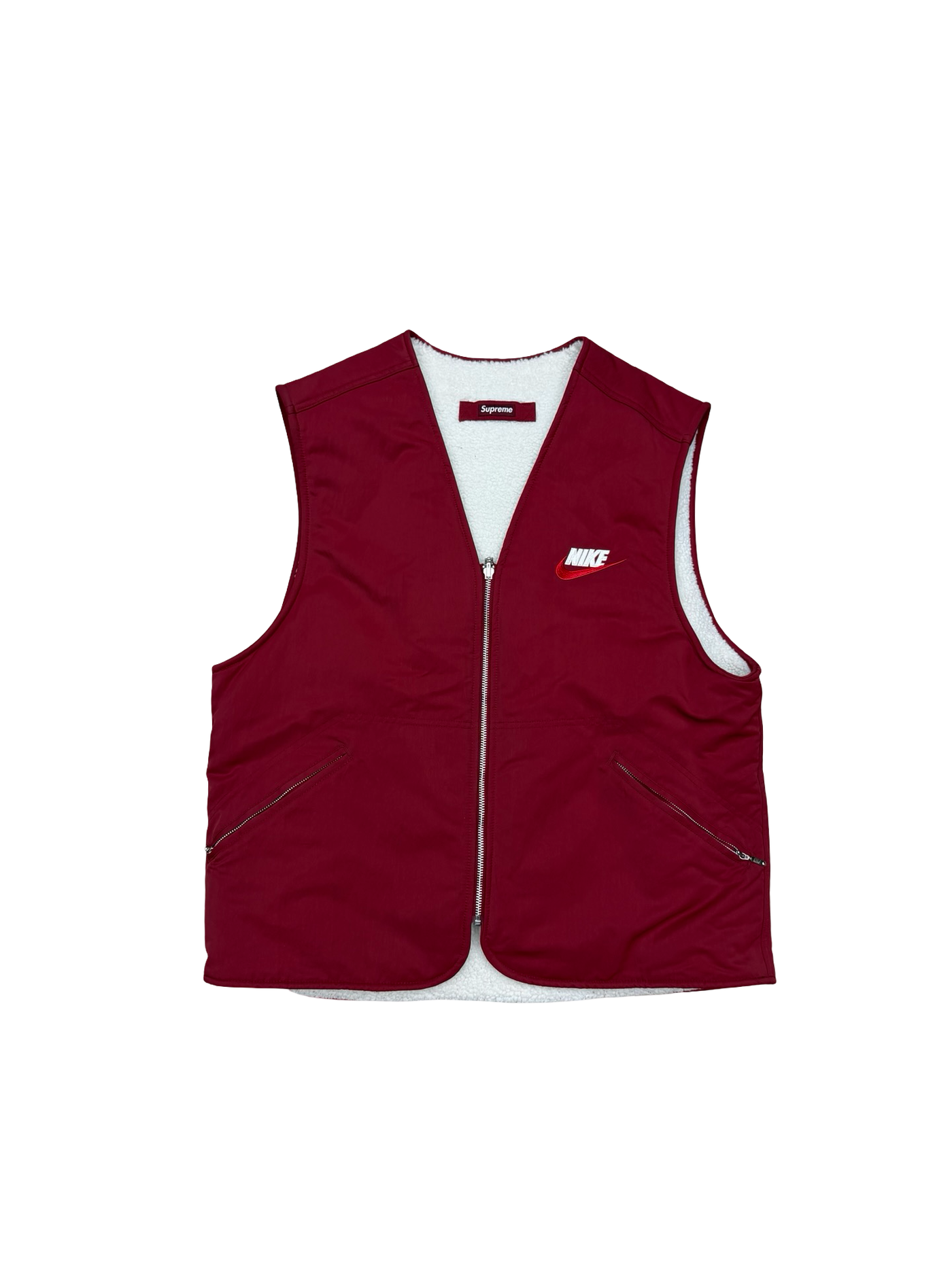 Supreme x Nike Reversible Nylon Sherpa Vest