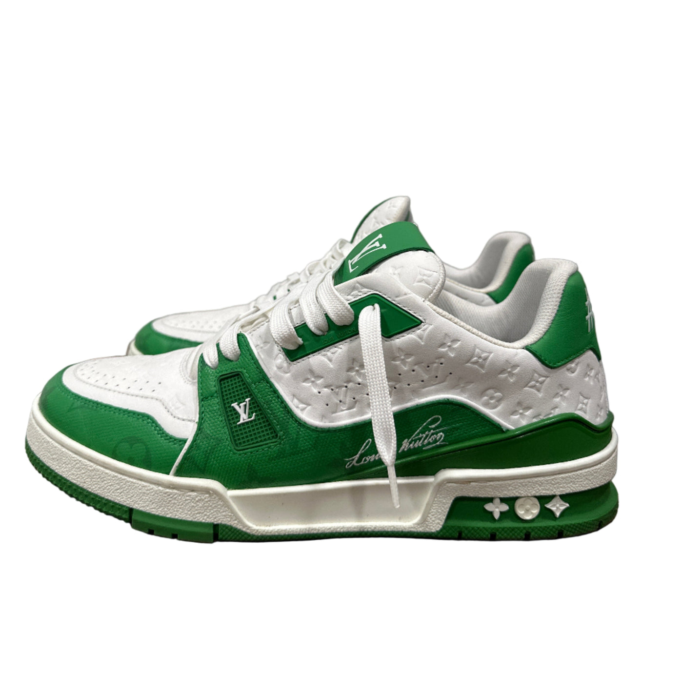 LV Trainer #54 Mini Monogram Green White