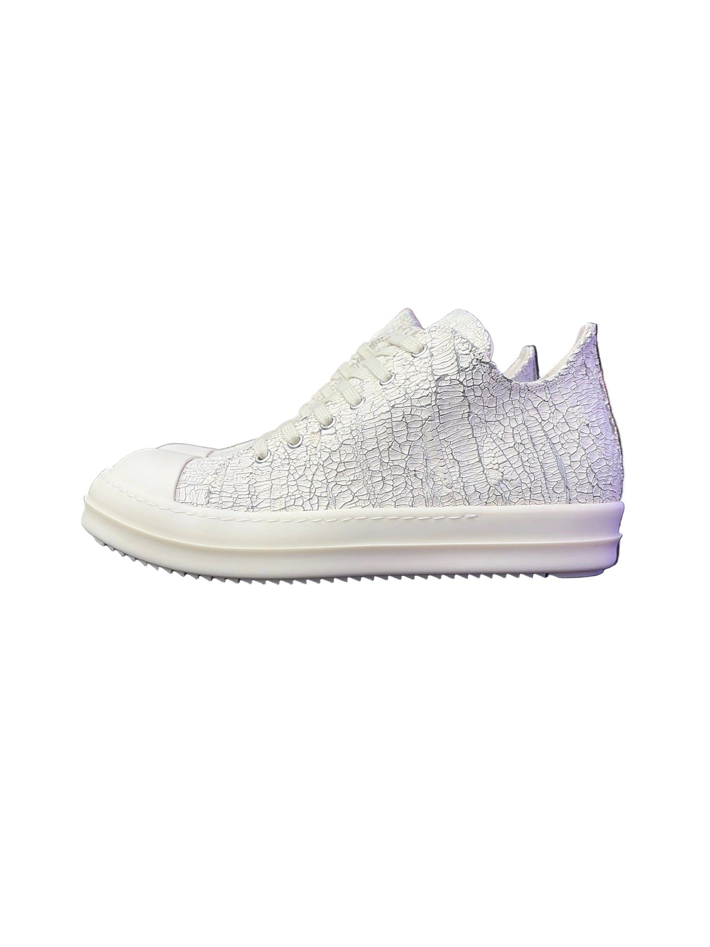 Rick Owens DRKSHDW Cracked Ramone Low Sneakers Milk