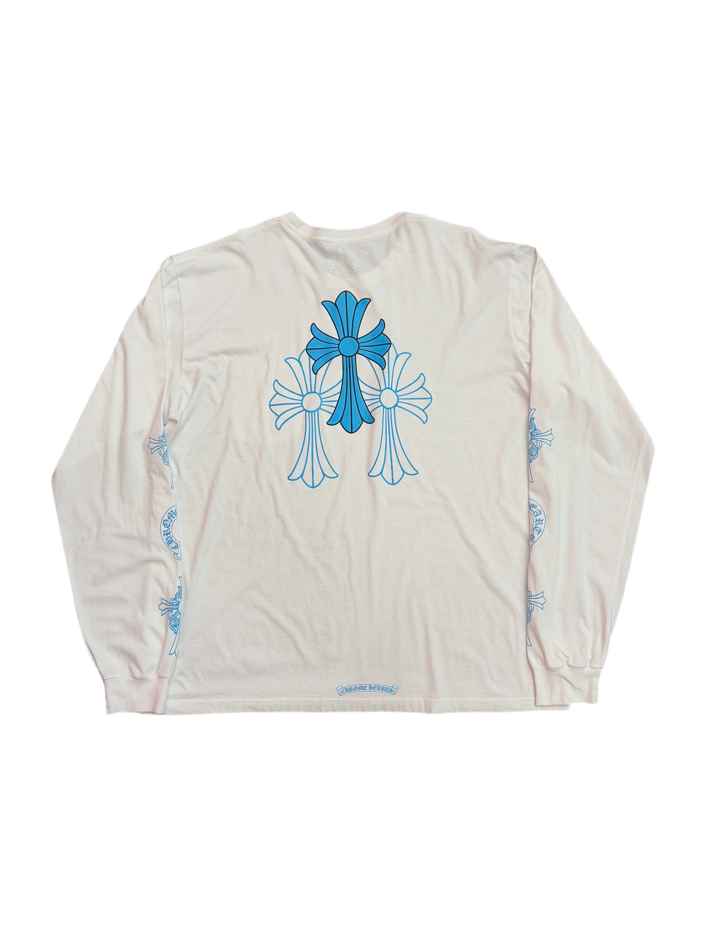 Chrome Hearts Blue Triple Cross L/S White