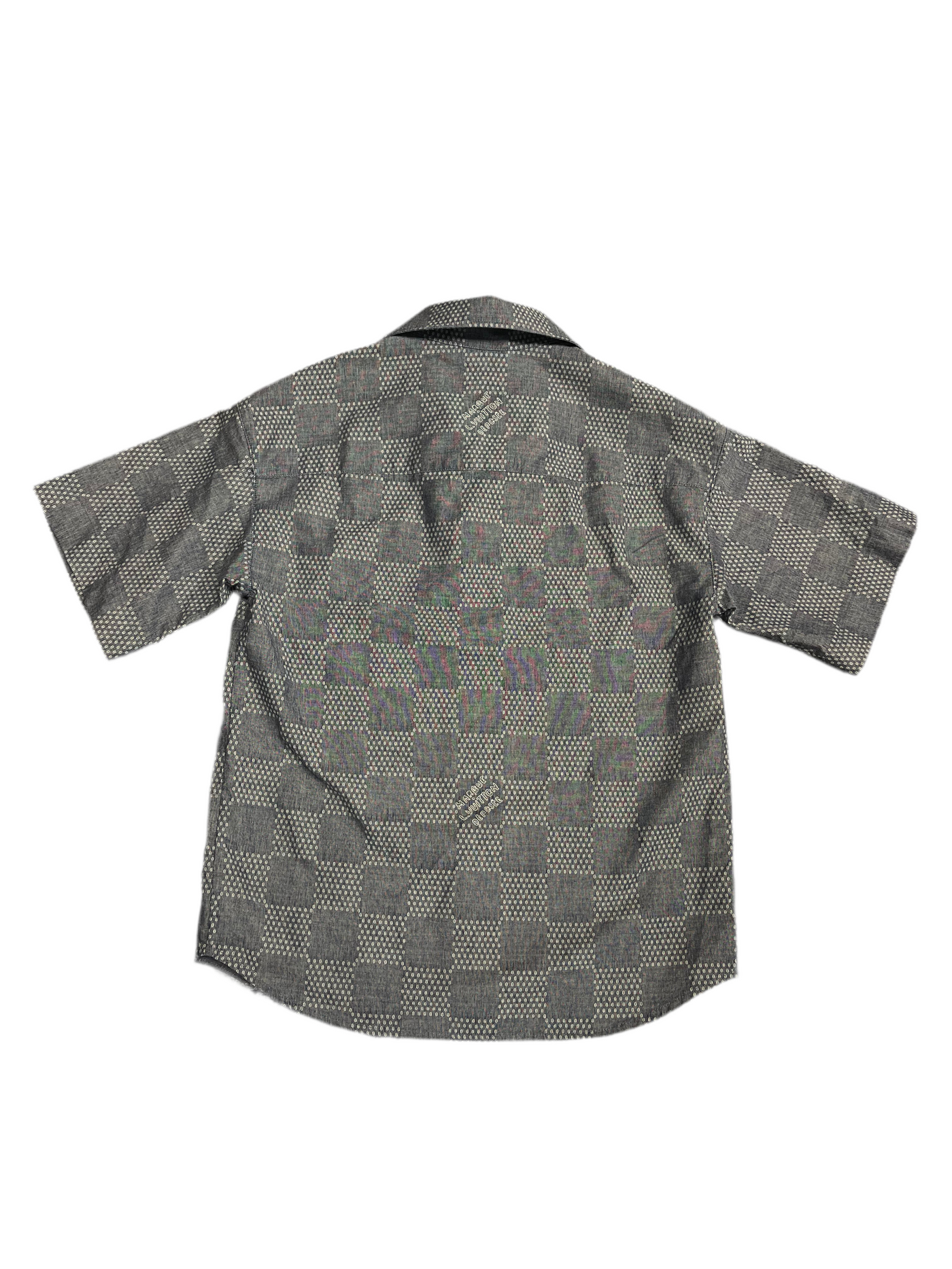 LV Damier S/S Denim Shirt Light Blue