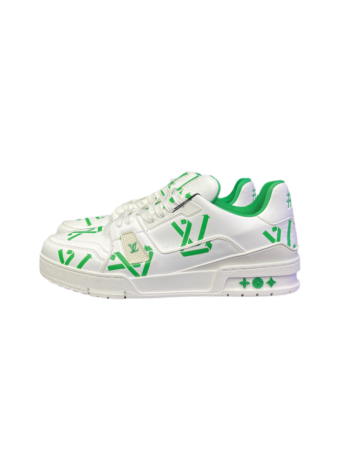 LV Trainer White Green Recycled
