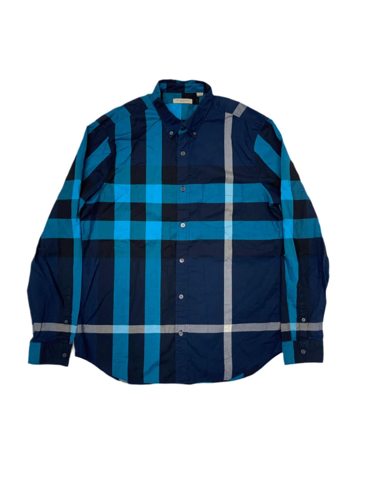 Burberry Brit Abstract Check Polo Shirt Navy